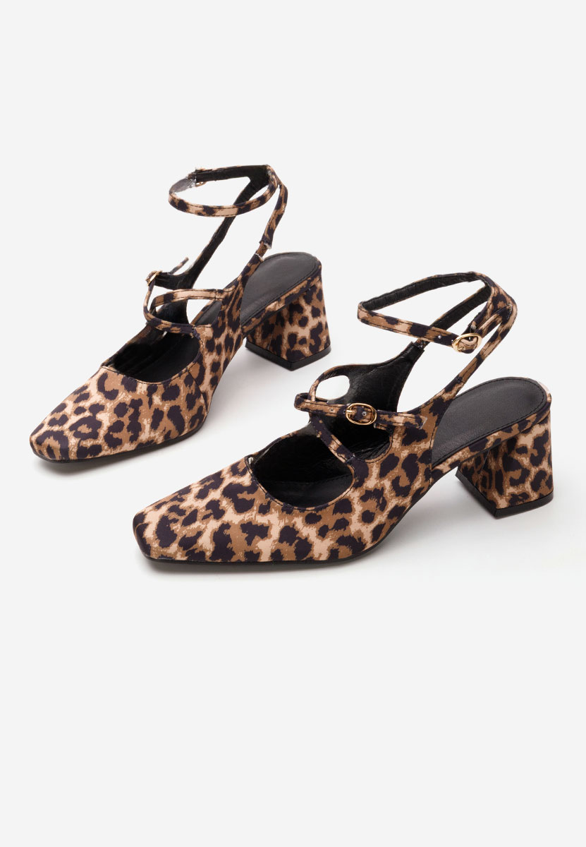 Chaussures à talon épais leopard Ada