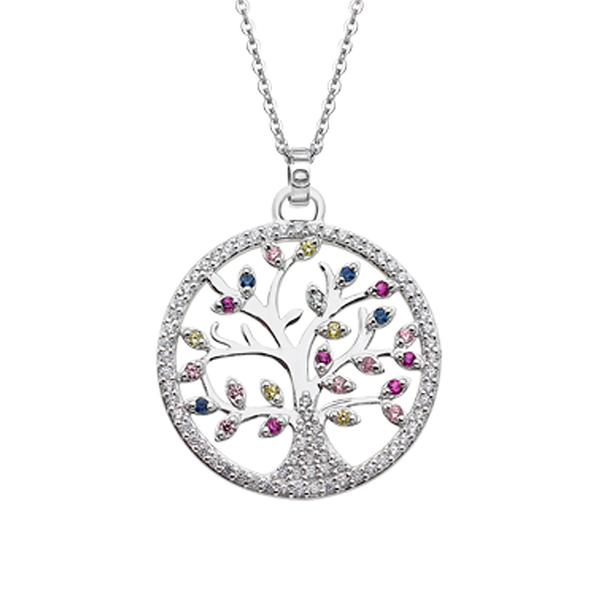 Collier Lotus arbre de vie empierré tree of live
