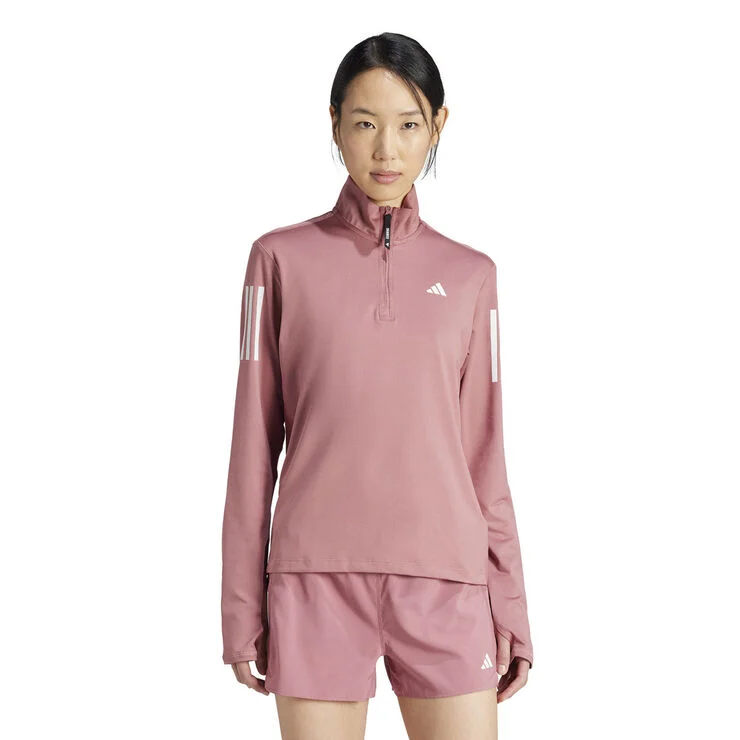 adidas Own The Run Half Zip Sweatshirt Pink