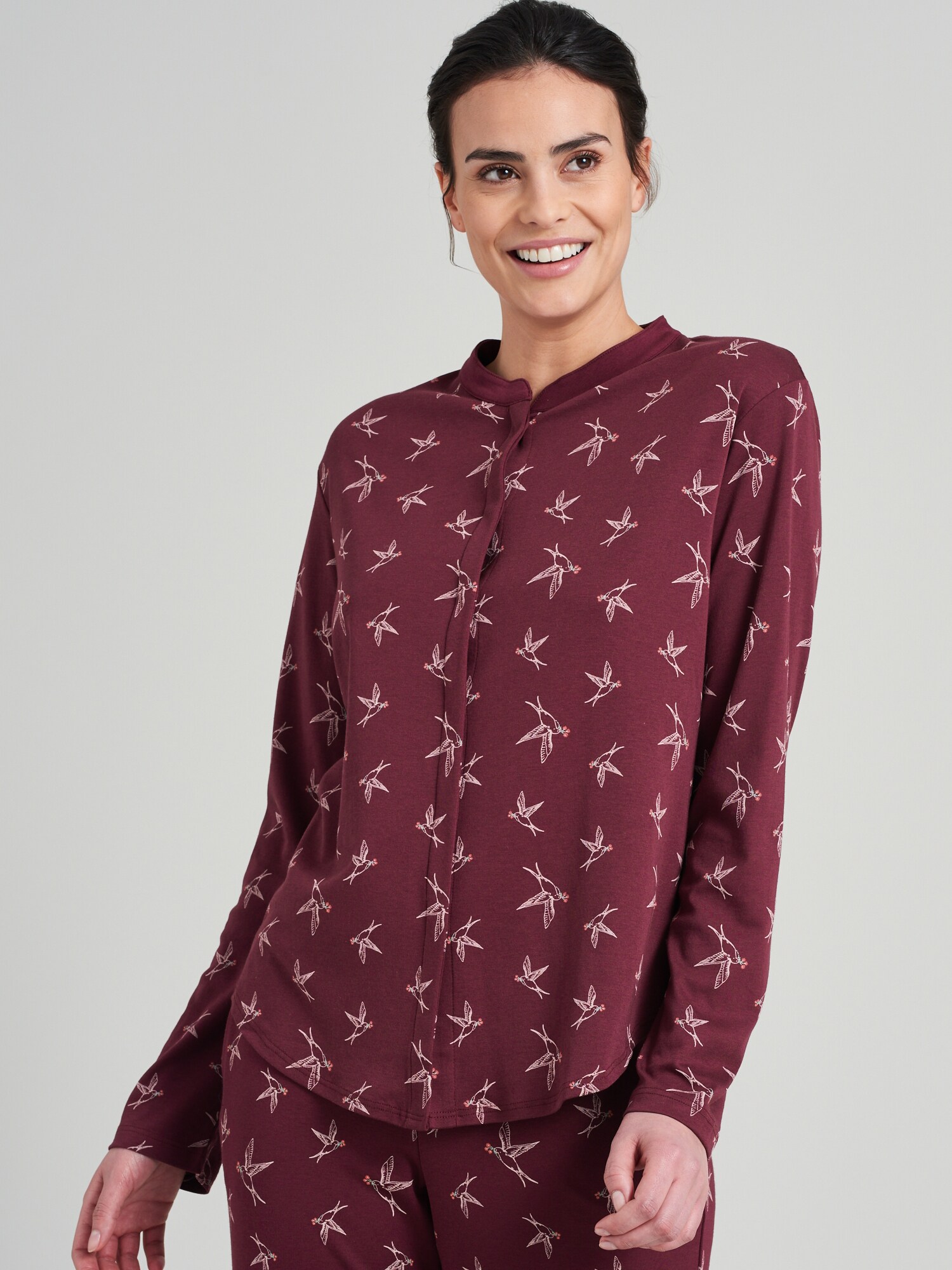 Schiesser Damen Longsleeve Mix & Relax