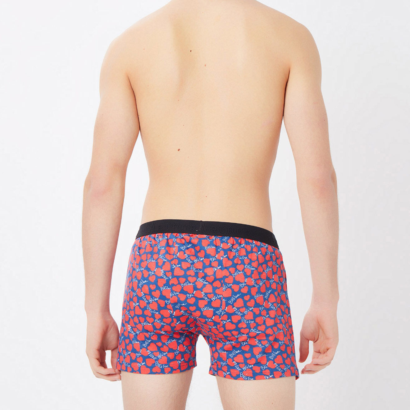 Arthur Boxer imprimé bleu marine/rouge