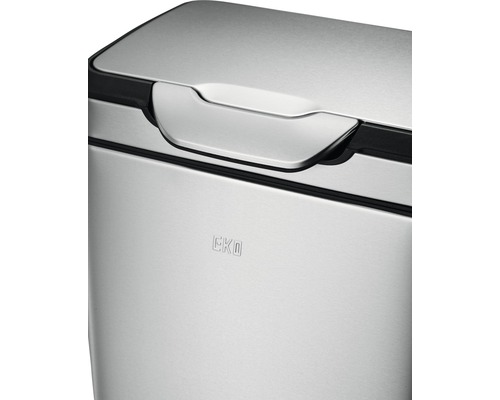 EKO Tina 45L afvalbak met scharnierend deksel, roestvrij staal, matte afwerking
