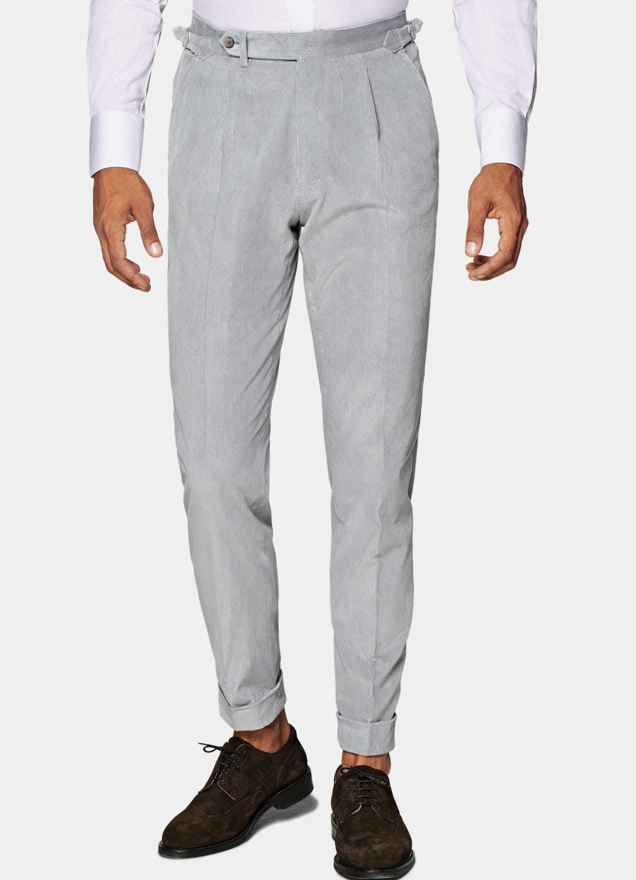 Costume Havana coupe Tailored gris clair