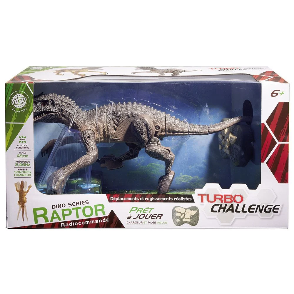 Dinosaure sonore Velociraptor radiocommandé L49cm