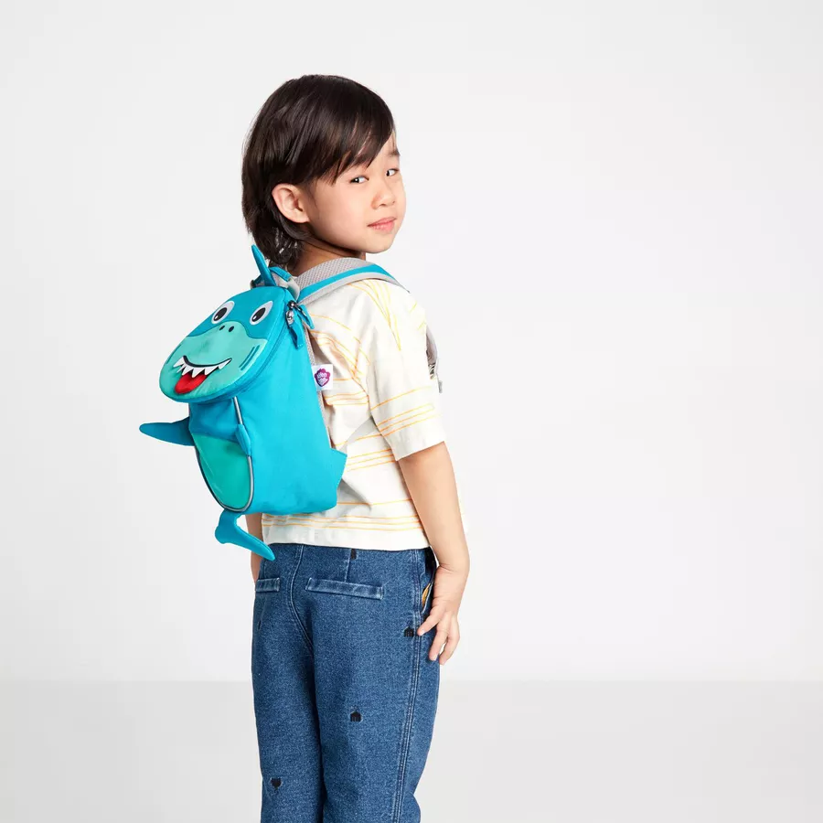 Affenzahn Kleine Freunde - Kinderrucksack: Hai, türkis