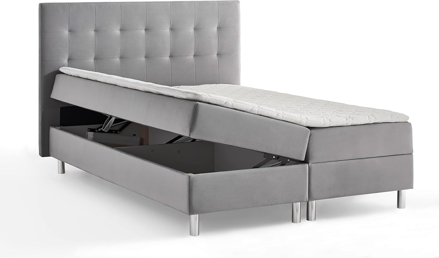 Atlantic Home Collection Boxbett mit integrierter Taschederkernmatratze und Stauraum Holly, 140 x 200 cm, 140 x 200 cm