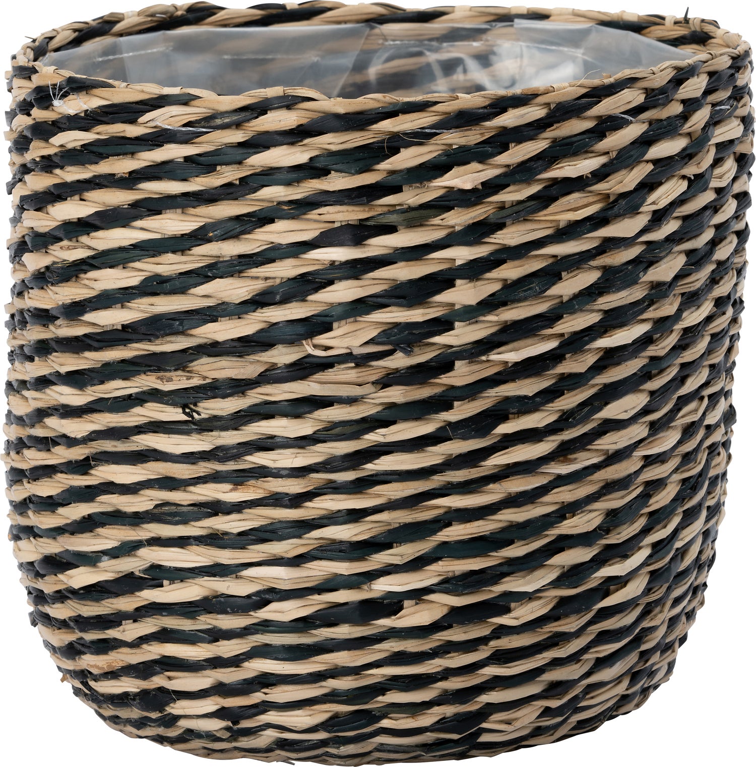 Intratuin plantenmand Yke naturel / zwart D 25 H 25 cm
