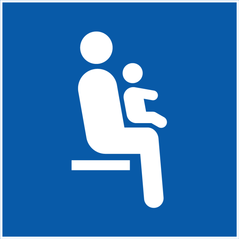 Pictogramme PI TF 025 - Siège prioritaire pour personnes avec enfant en bas âge - ISO 7001