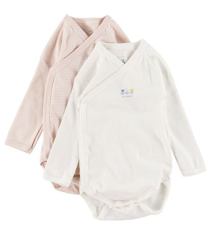 Petit Bateau Body l/ä - 5er-Pack - Rosa/Weiß