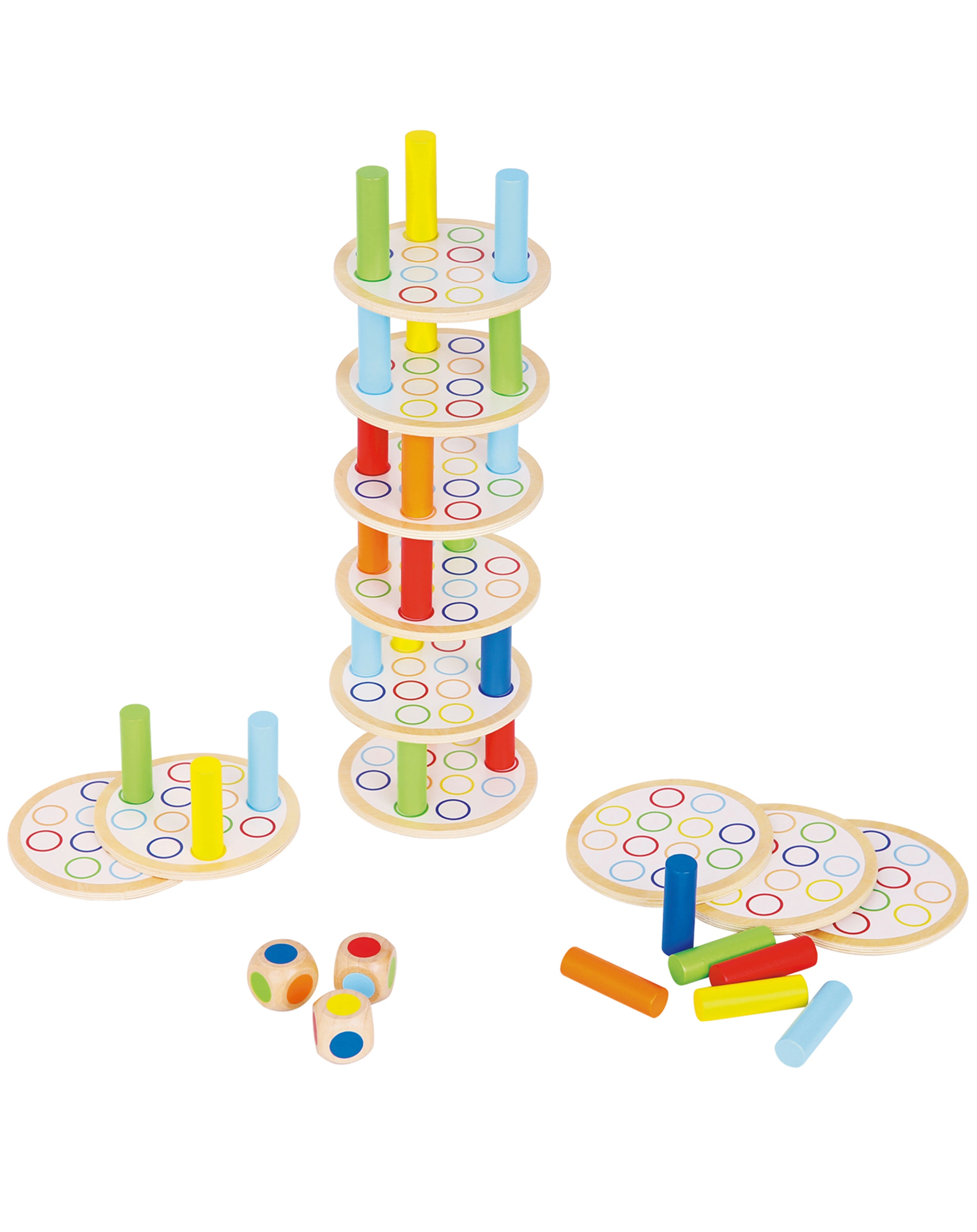 Balance-Spiel WACKELTURM aus Holz
