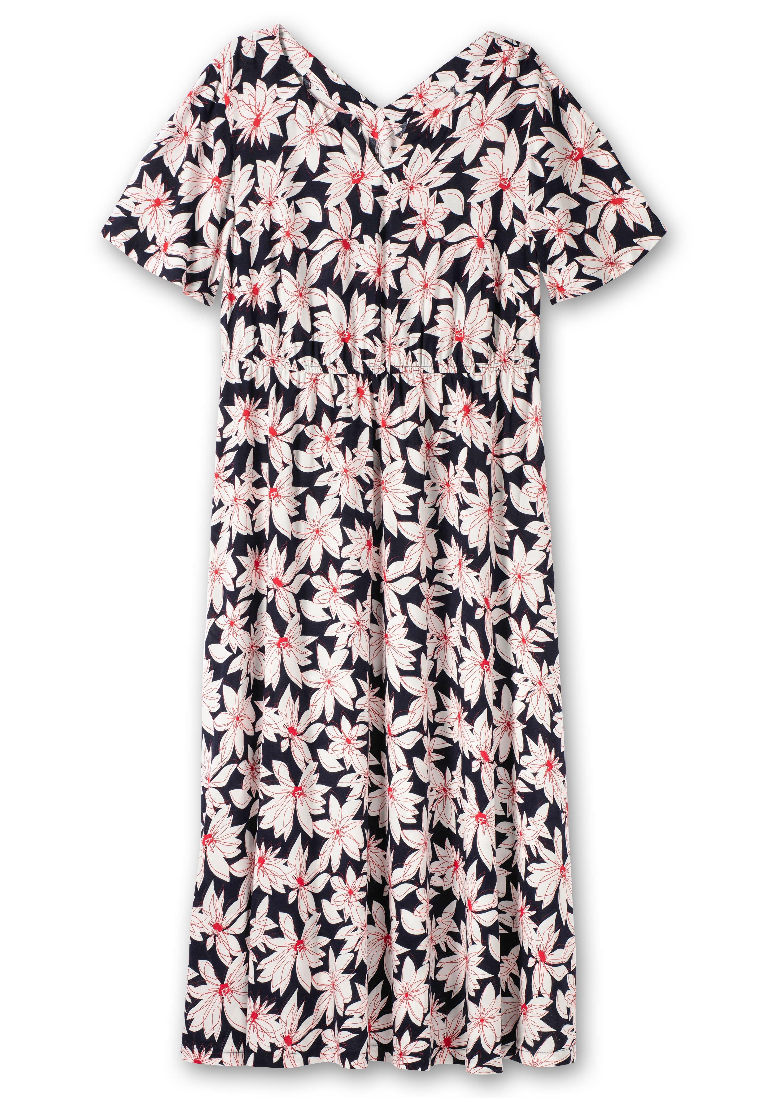 Maxikleid mit Blumenprint und Taillen-Bindeband