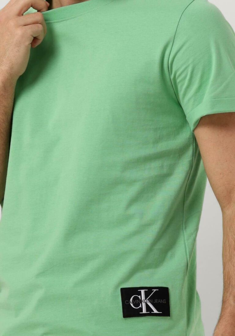 CALVIN KLEIN groene calvin klein t-shirt badge turn up sleeve