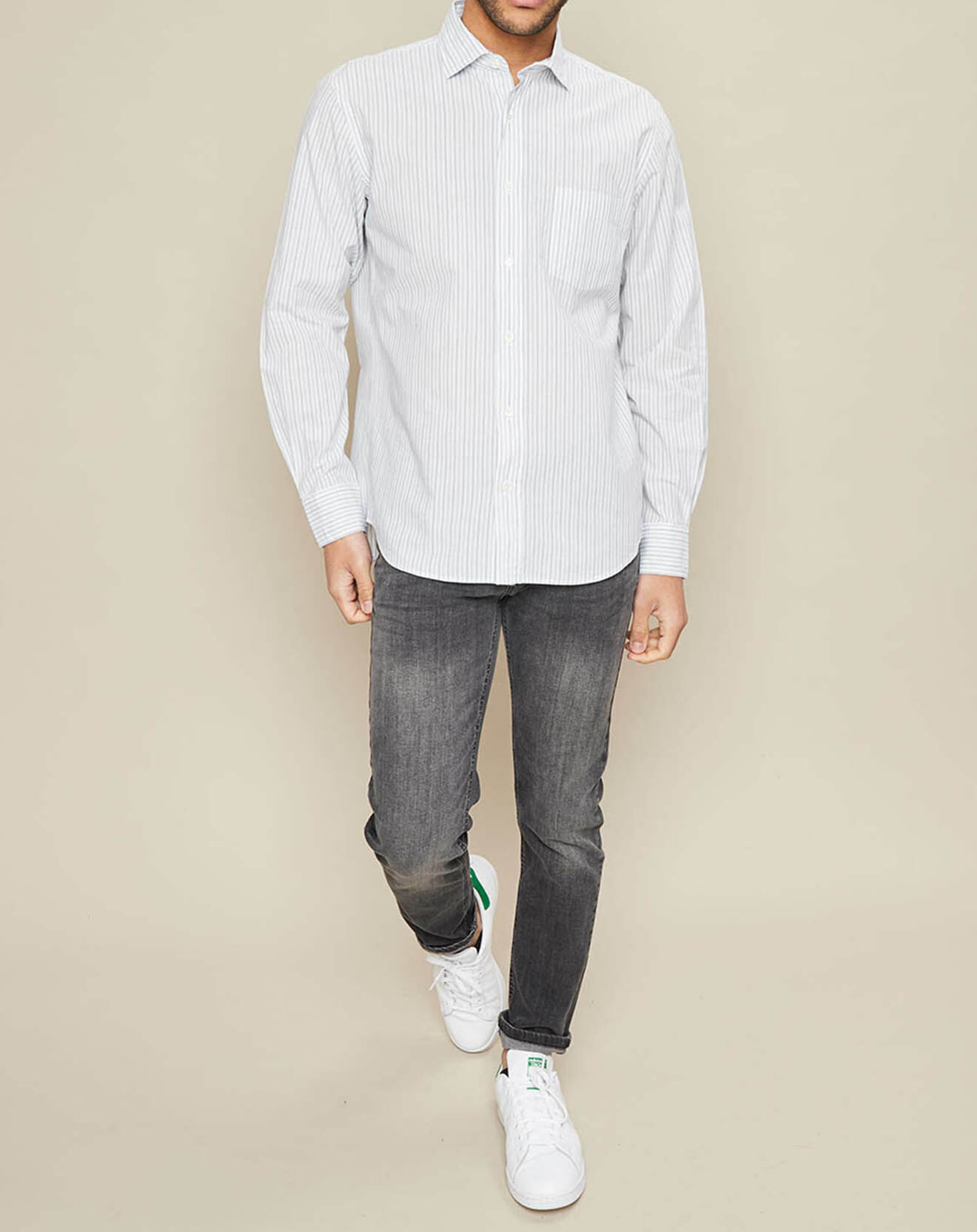 Hartford Chemise Regular Fit Paul à rayures bleu/blanc