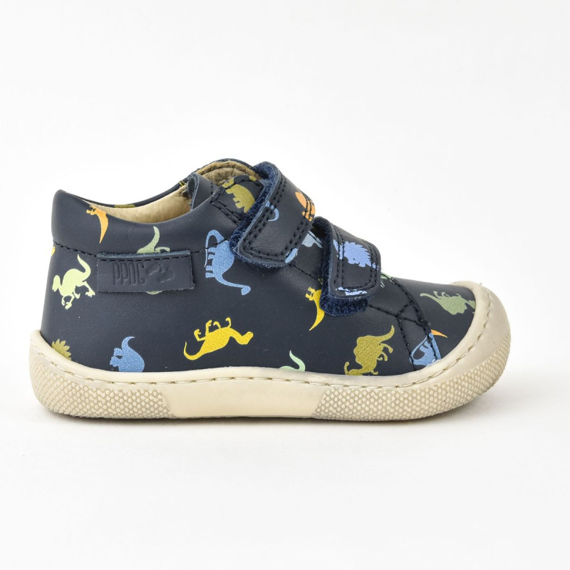 Naturino Naturino Barefoot Amur Velcros Print Dinosaures Navy