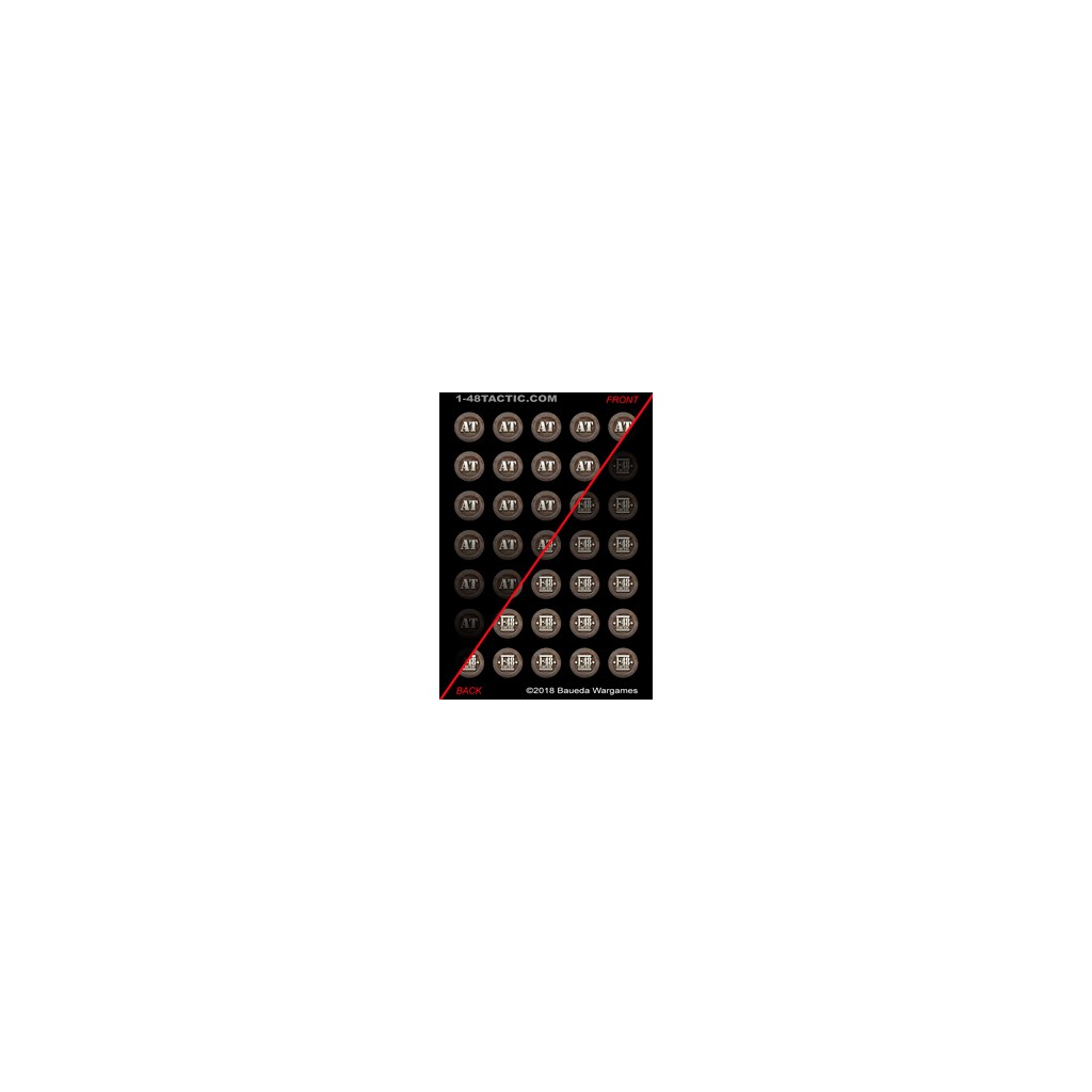 1-48 Tactic - 35 Action Tokens Punchboard