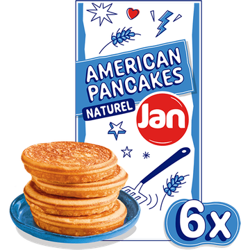 Jan American Style Pancakes Naturel 6 Stuks 300 g