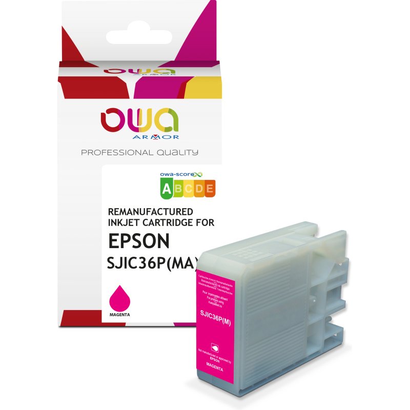 Cartouche d'encre remanufacturée OWA - standard - Magenta - pour EPSON SJIC-36-P-M