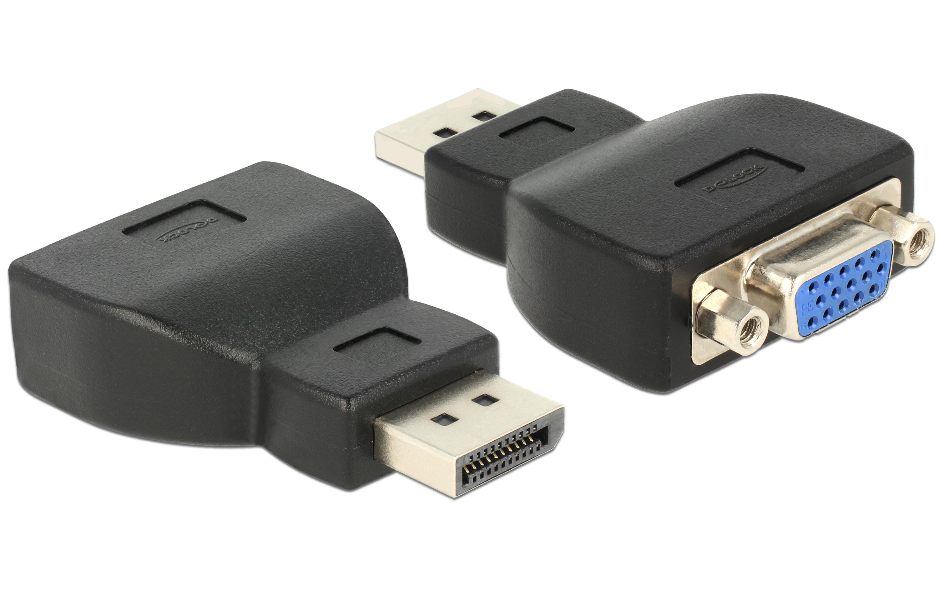 Adapter Displayport - VGA SchwarzDisplayport zu VGA Adapter