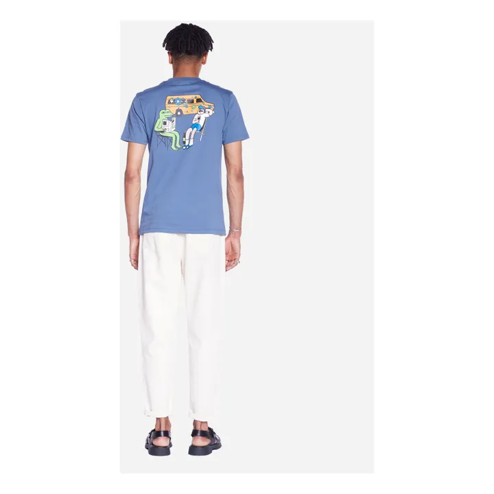 Olow T-shirt Hippie Van Coton Bio | Bleu