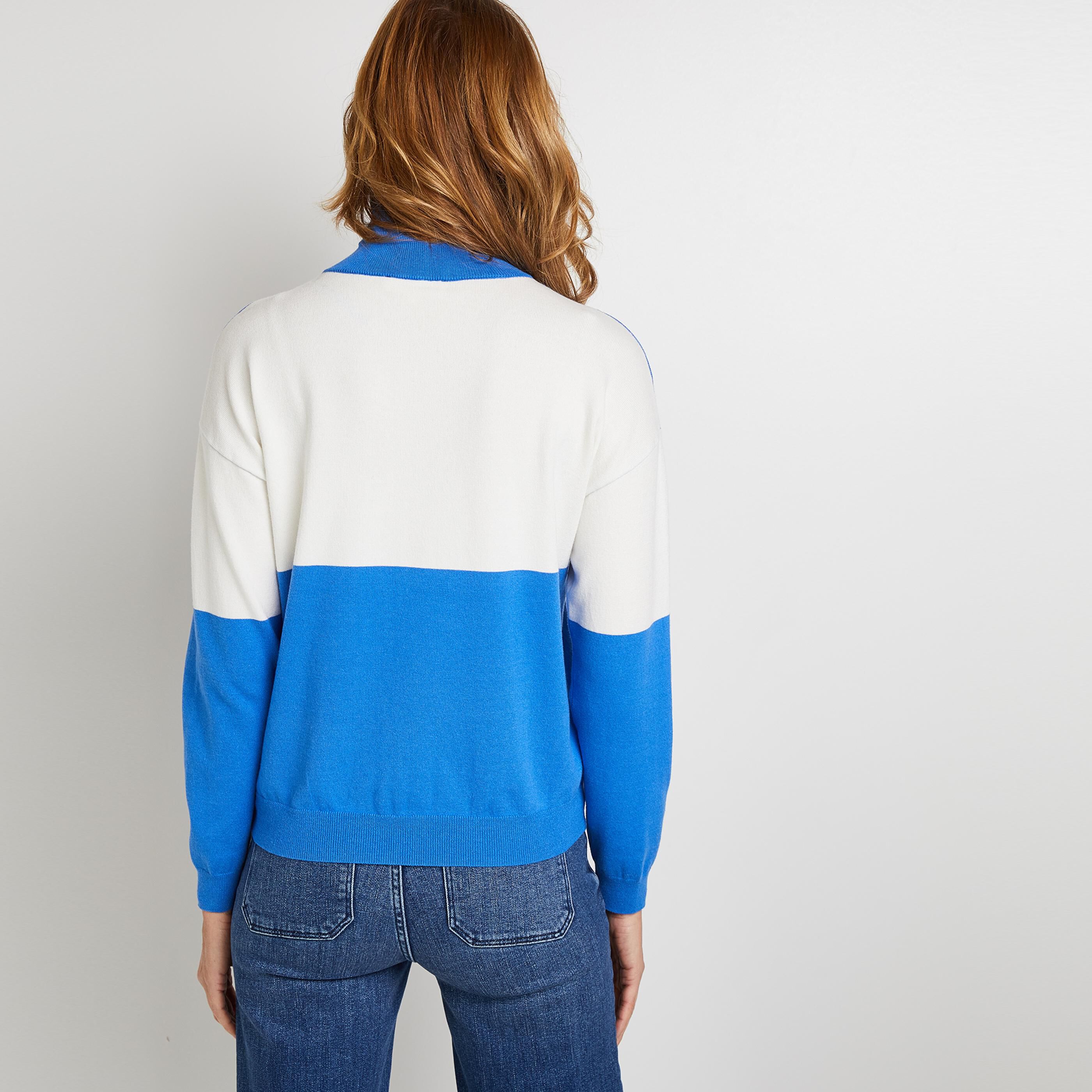 Pull col camionneur femme - BLEU