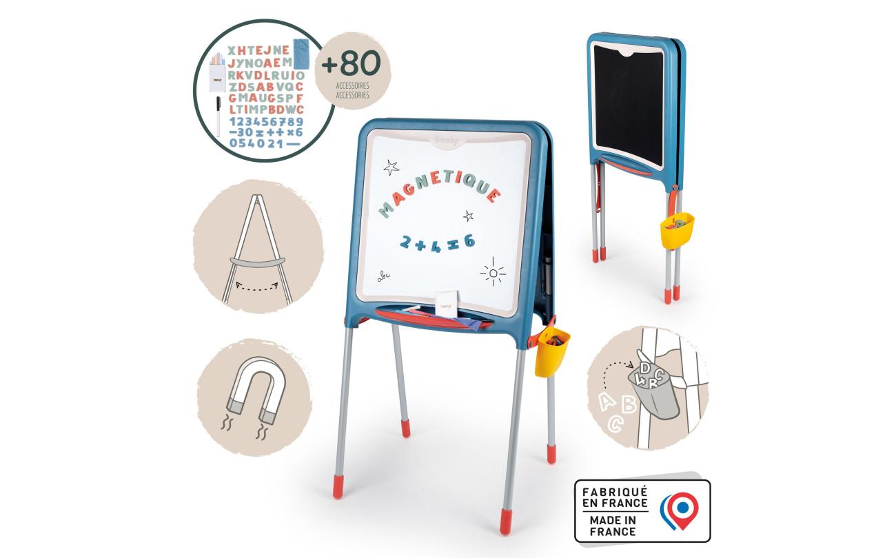 Smoby dubbelzijdig metalen bord met accessoires