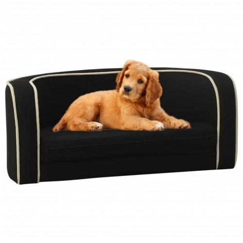 Sofá dobrável preto para cães Vidaxl