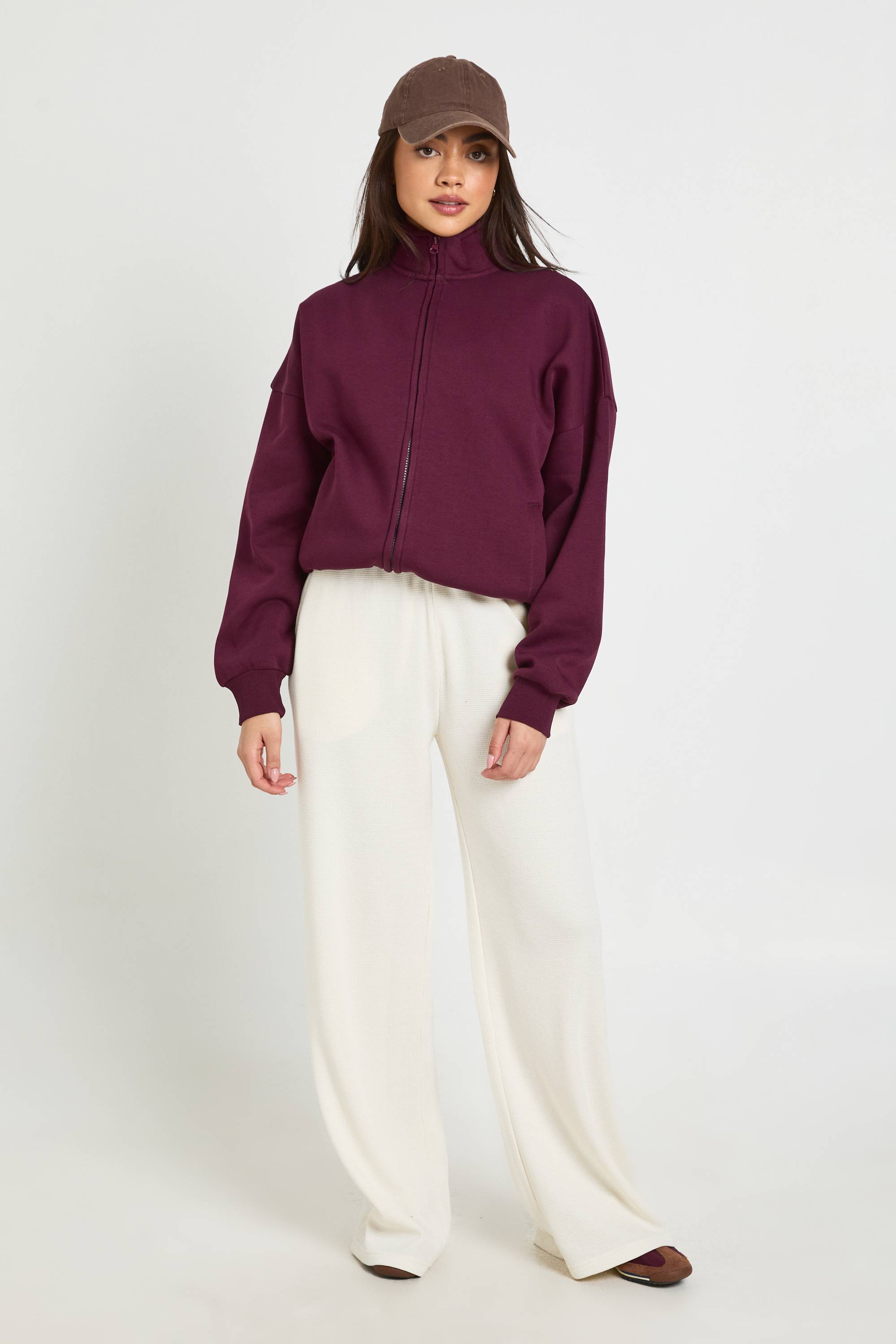 boohoo Sweatshirt Oversize À Col Cheminée Avec Fermeture Éclair
