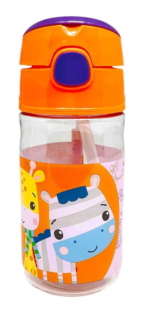 Fisher-Price plastflaska med krok, 350 ml, djurdesign
