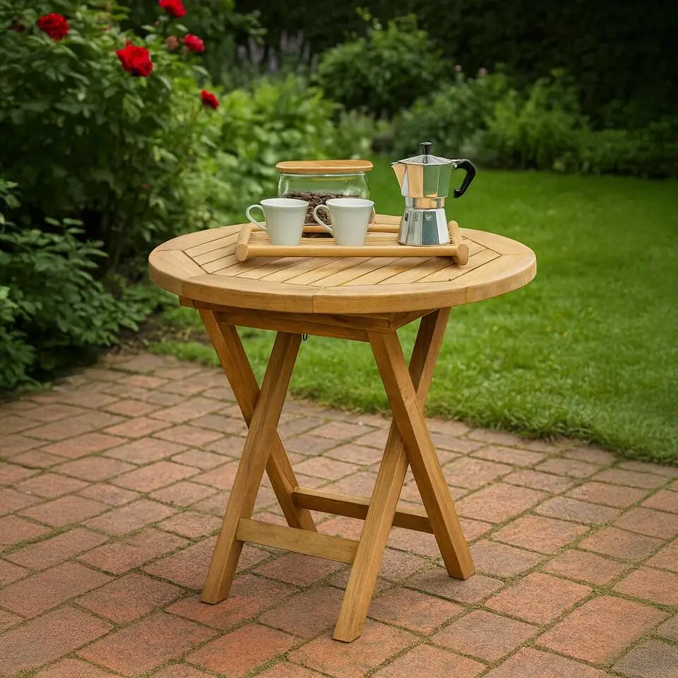CLP Bijzettafel Moon natura Frame - Hout - bruin