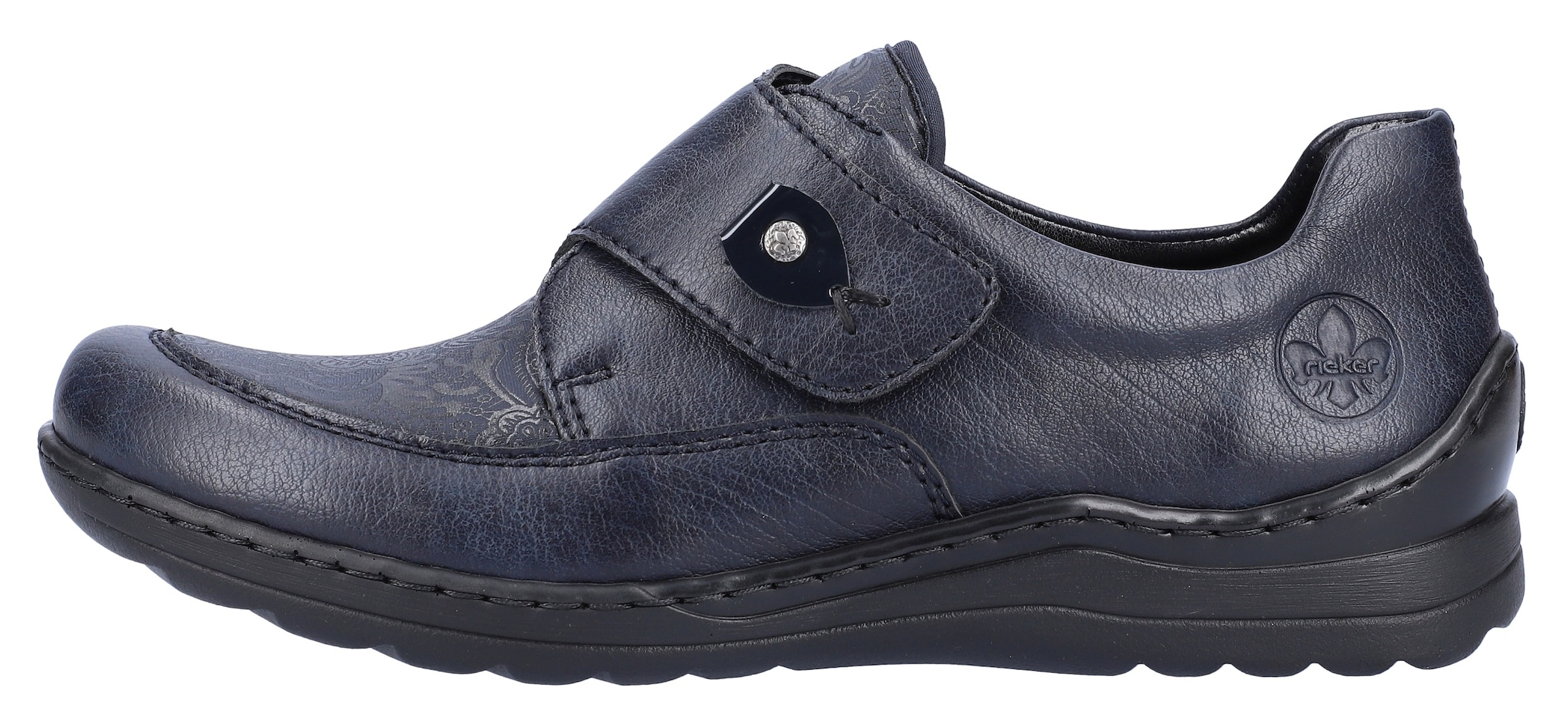 Rieker Klettschuh  mit dezentem Paisley-Muster