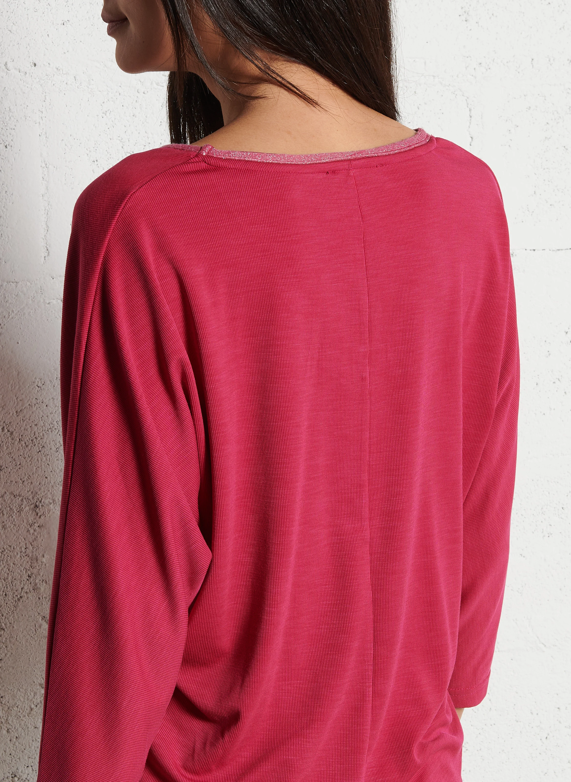 CEPADA - Top droit manches 3/4| Rose