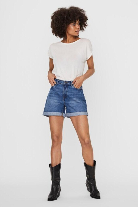 Noisy may blauwe dames korte broek