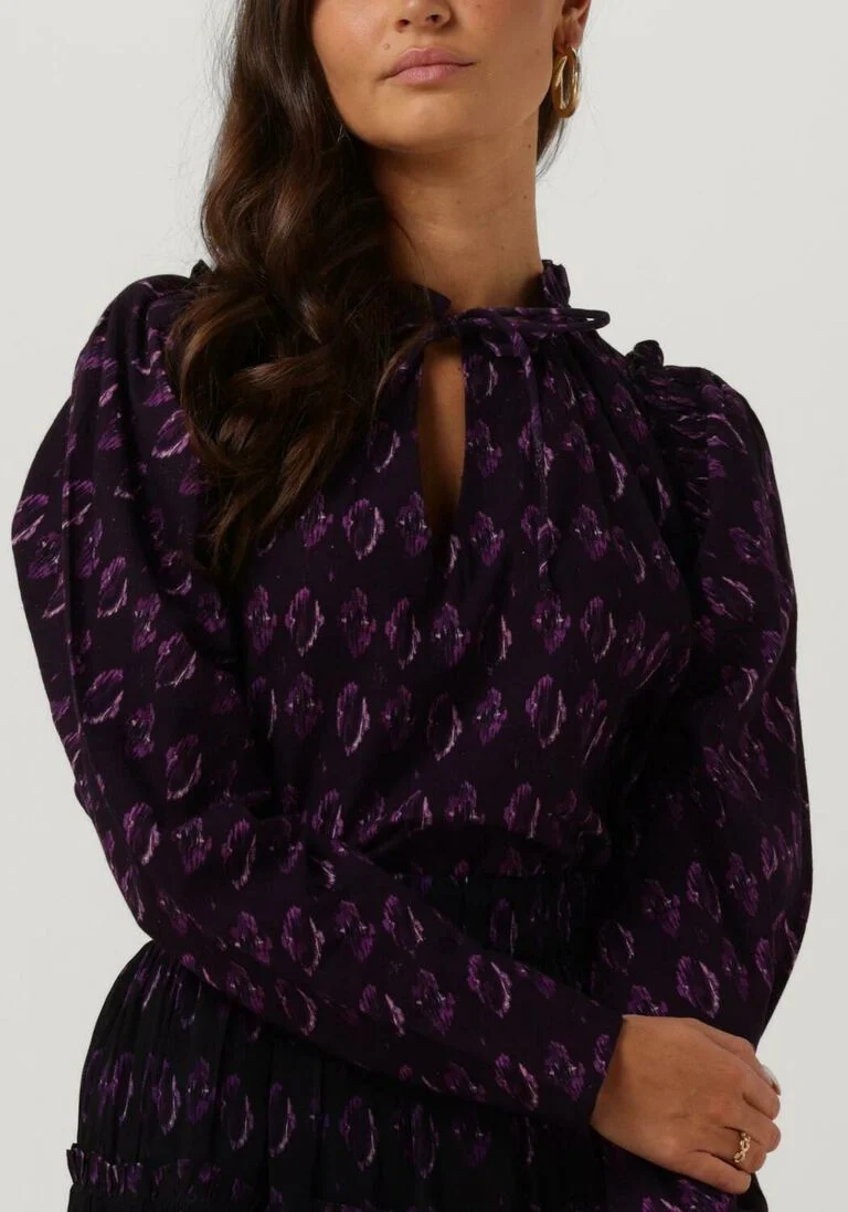NOTRE-V paarse notre-v blouse blouse print nv-arah