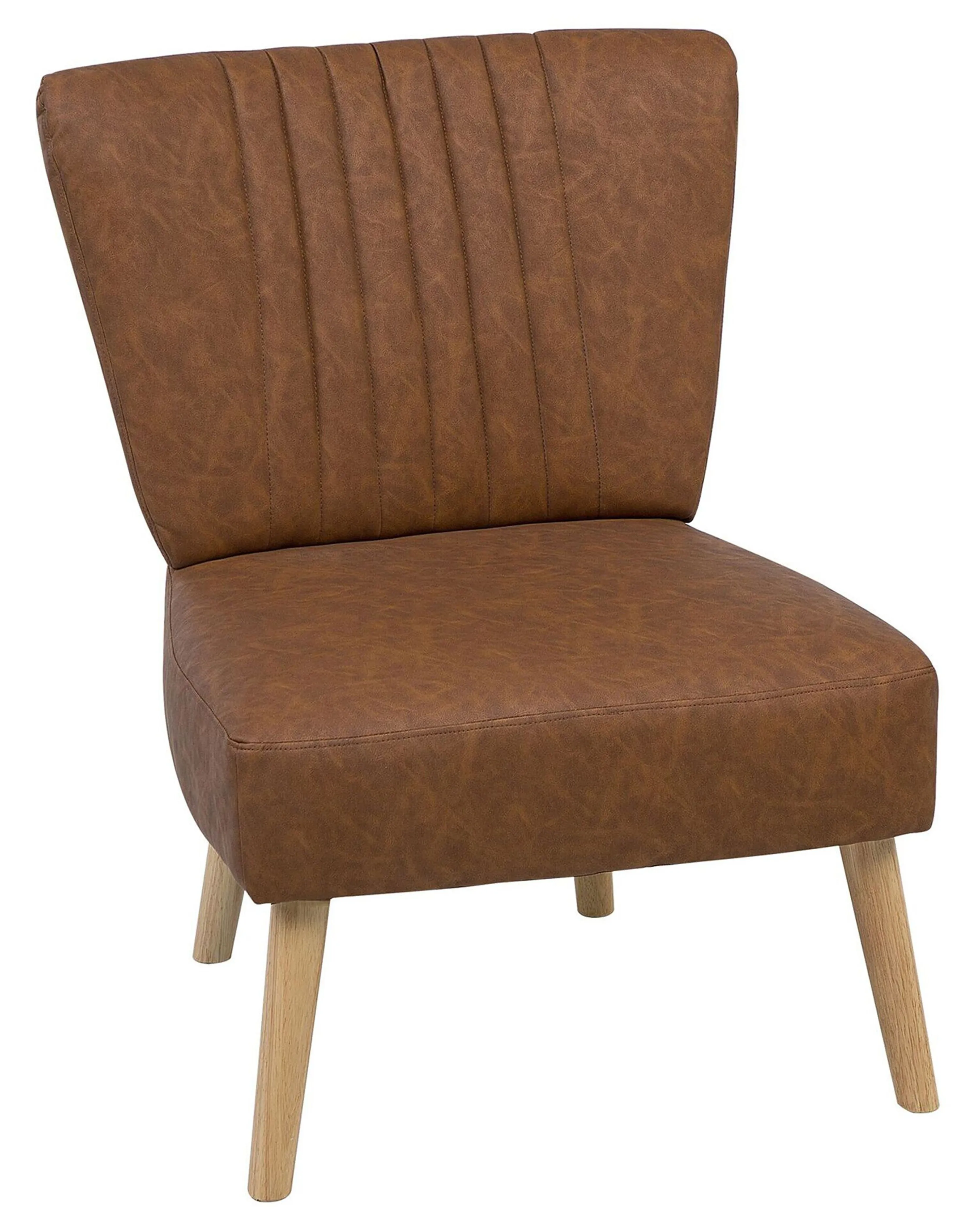 Fauteuil VAASA Kunstleer Goudbruin