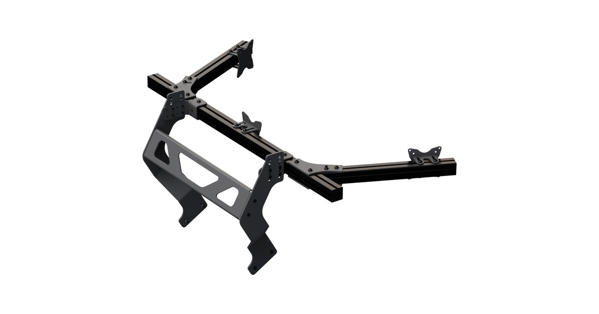 Res-TechGT Monitor Stand Integrated Triple monitorarm  (Zwart)