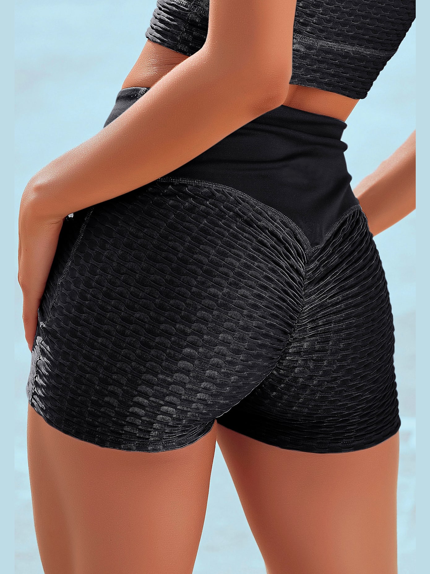 Shorts short fonctionnel avec design nid d'abeille