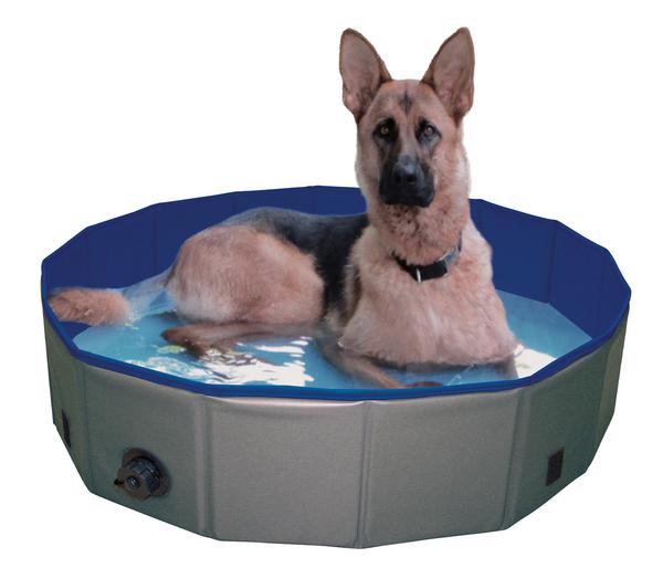 Nobby Hundepool, rund, blau/grau