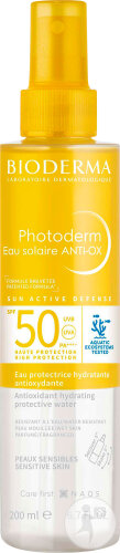 Bioderma Photoderm Eau Solaire Anti-Ox IP50+ Peaux Sensibles Spray 200ml