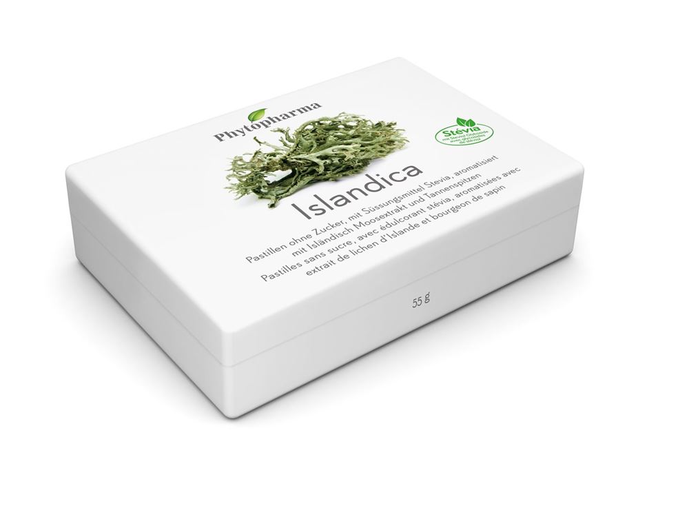 PHYTOPHARMA Islandica<br>40 Stück, Pastillen, zuckerfrei