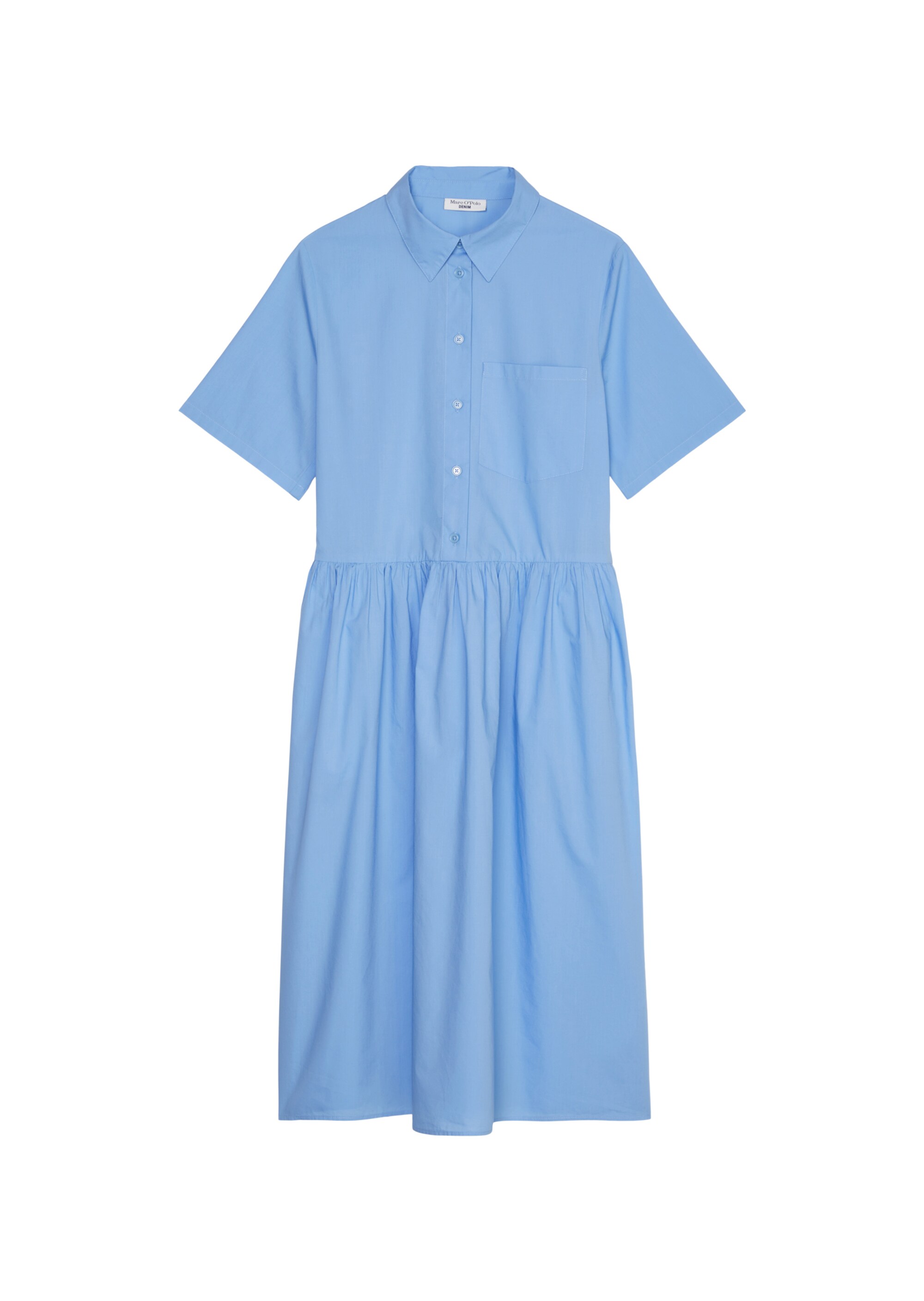 Hemdblusenkleid regularaus soft gewebter Baumwolle