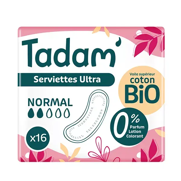 Absorvente íntimo Tadam' Ultra Normal Dermossensível, 16 unidades