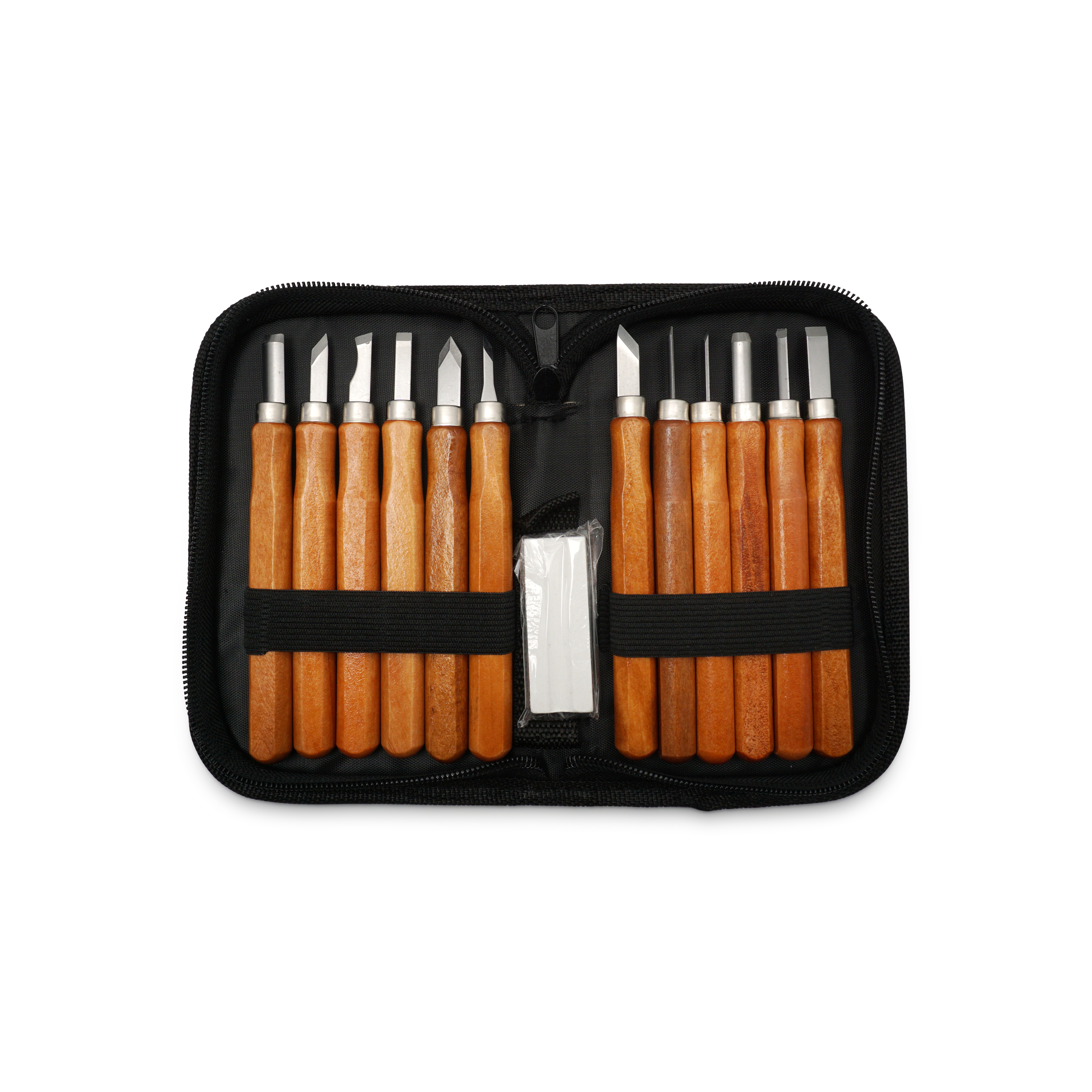 (14-tlg. Set) Schnitz Werkzeug DIY Modellbau Handwerk Kit mit Schleifstein   Etui