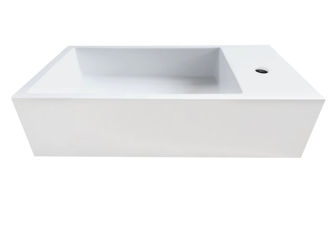 Saniclear Alaska solid surface fontein 40x22cm rechts