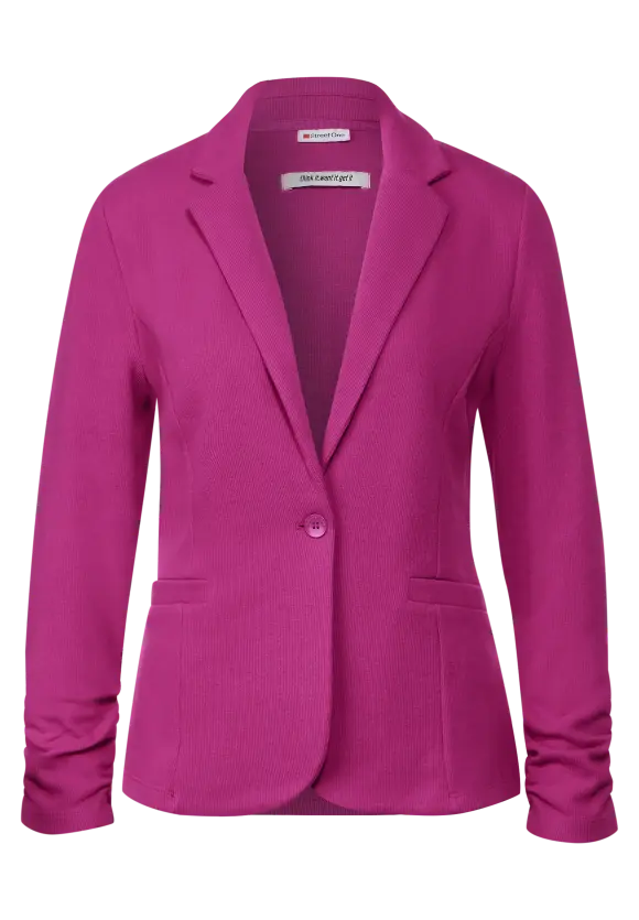 Basic Blazer mit Raffungen - bright cozy pink