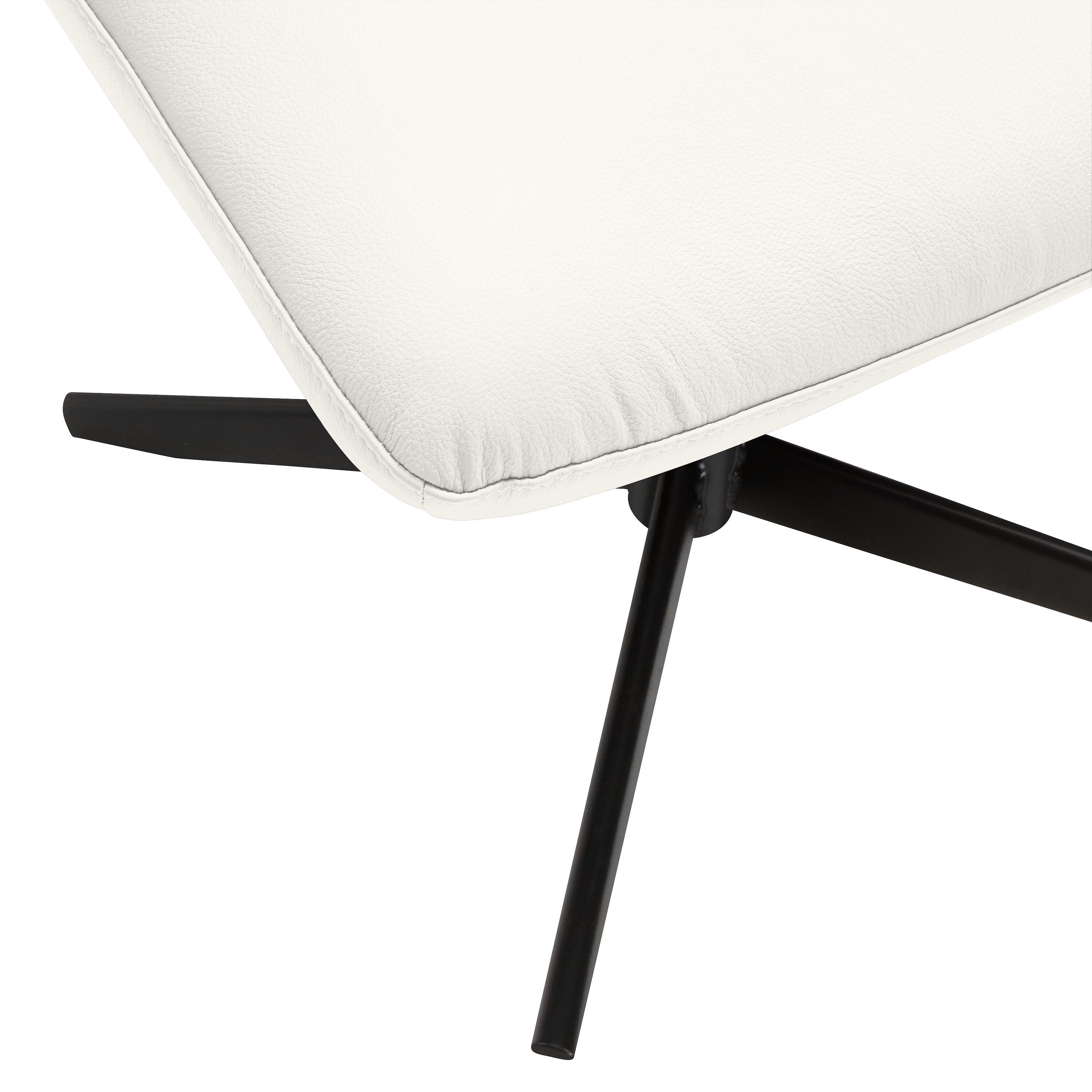 ARNOLD Hocker - Ecru / B: 55.0 cm x T: 37.0 cm x H: 43.0 cm
