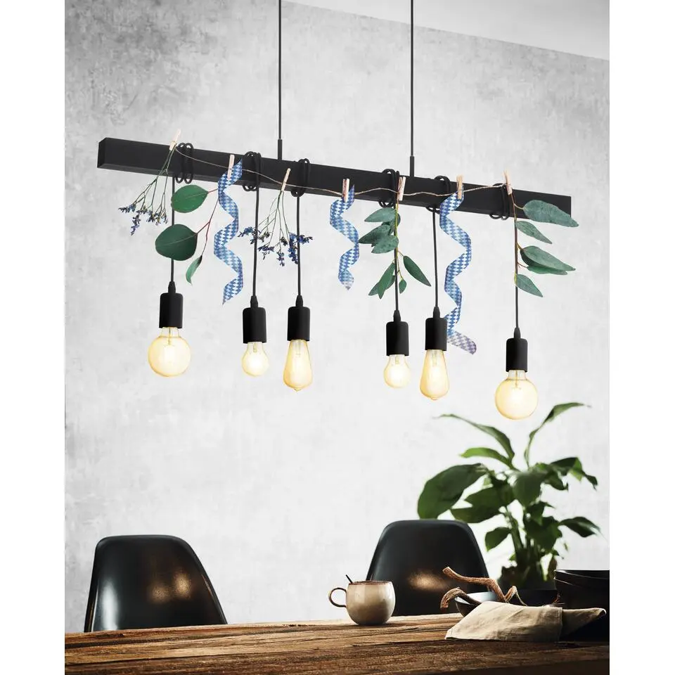 EGLOTownshendHanglamp-E27-100cm-Zwart