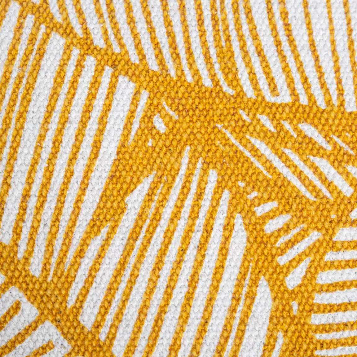 Housse de coussin carrée coton (40 x 40 cm) Tropik Jaune ocre