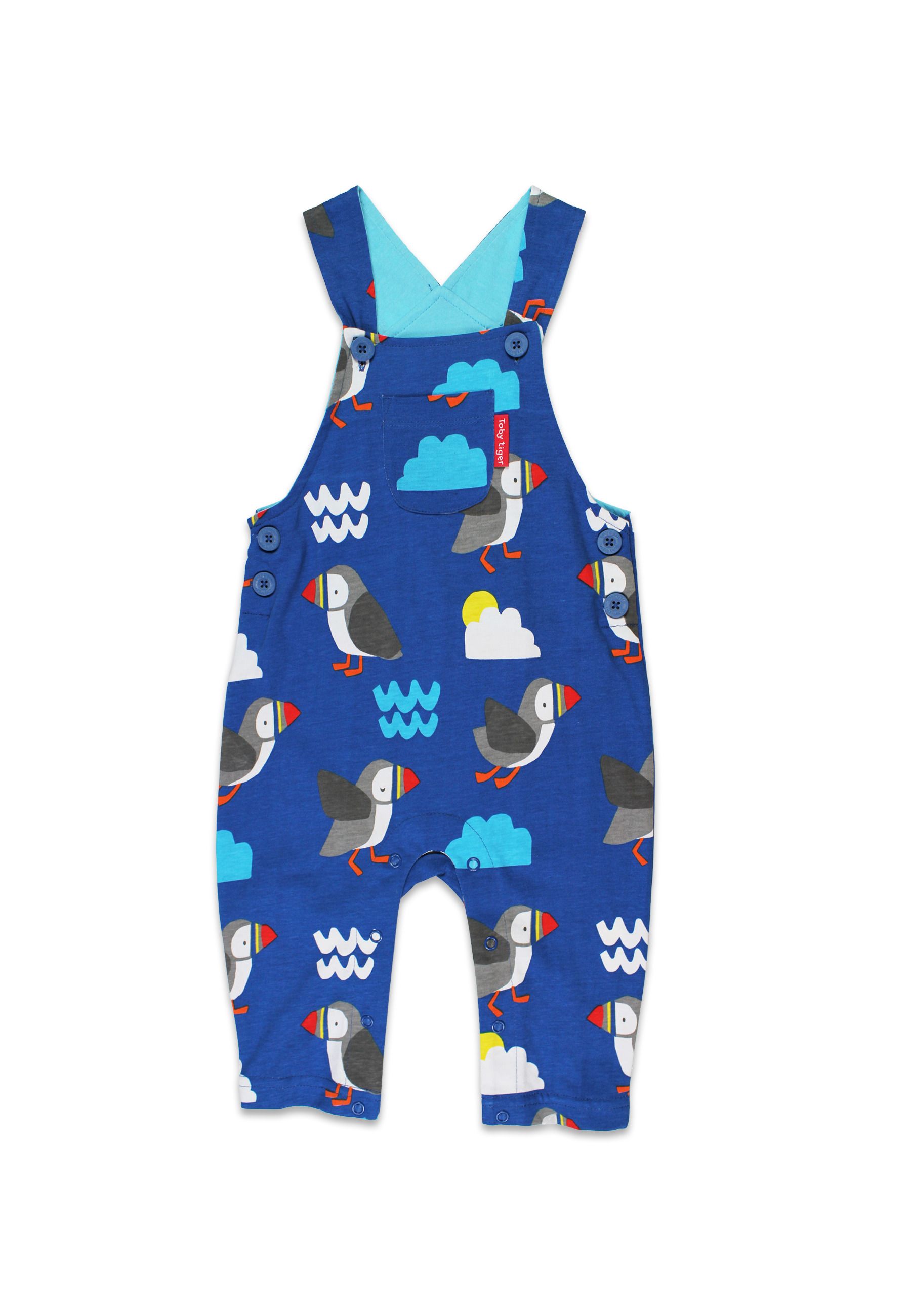 Toby Tiger Latzhose mit Papageientaucher-Druck