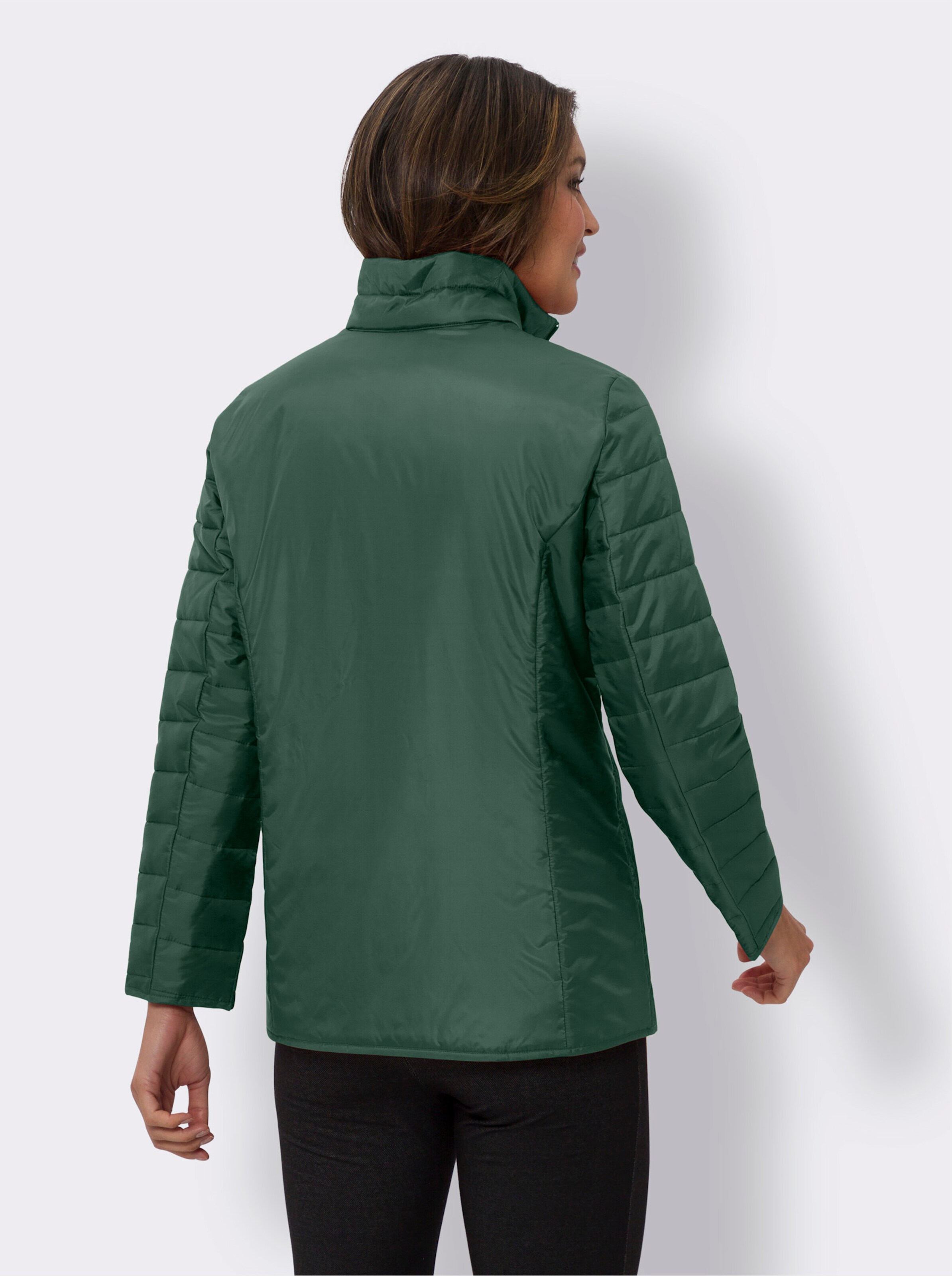 Steppjacke mit vertikalem Muster