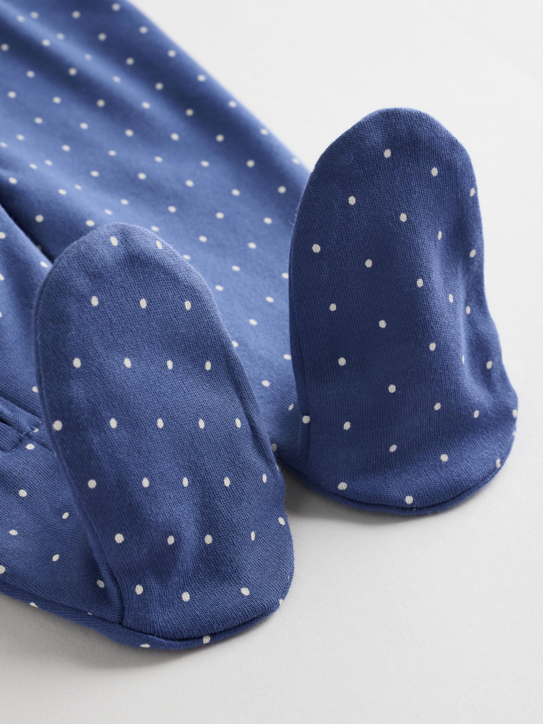 Marineblauw - Verpakking van 3 babypyjama's met tweewegrits (0-2jr)